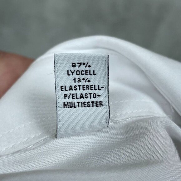 Calvin Klein White Active Performance Stretch Shirt Regular Fit L a0752 - Picture 6 of 8